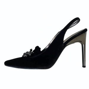 Rodo Sling Back Velvet Shoes Size 8